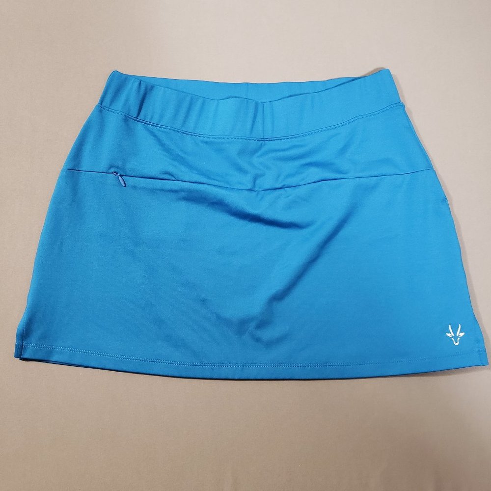 Roaming Dhabi Women's Stretch Performance Golf/Tennis Skirt Blue, Size Small